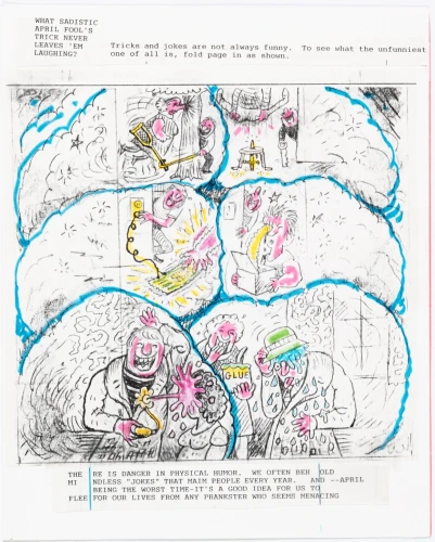 Al Jaffee MAD 327 Inside Back Cover Fold-In Preliminary Original Art Group of 2 (1)