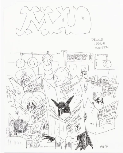 Duck Edwing MAD 359 Original Unpublished Preliminary Cover Art (2),